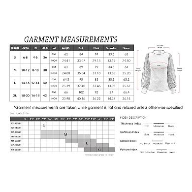 Women's Mock Neck Long Sleeve Top Sequin Detail Ribbed Knit Pullover