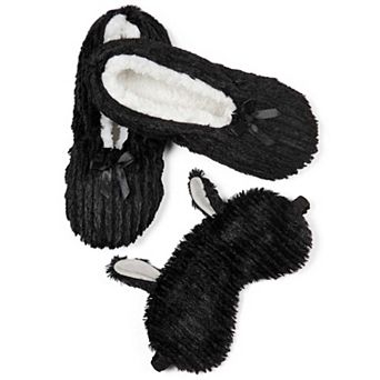 Cuddly Critter Eye Mask & Slipper Set