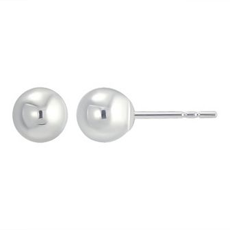 Taylor Grace 10k White Gold Ball Stud Earrings