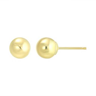 Taylor Grace 10k Gold 6mm Ball Stud Earrings
