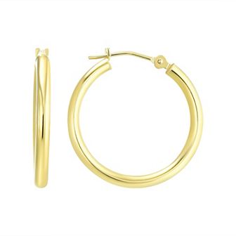 Forever 14K 14k Gold 20mm Polished Hoop Earrings