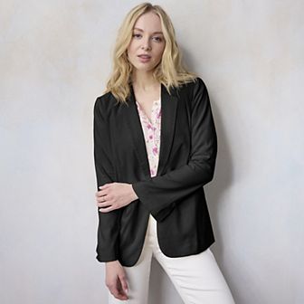 Women's LC Lauren Conrad Notch Collar 1-Button Blazer Jacket