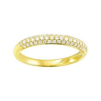 Mindful Brilliance 10k Gold 3/8 Carat T.W. Pave Lab-Created Diamond Ring