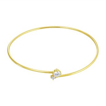 Mindful Brilliance 10k Gold 3/8 Carat T.W. Lab-Created Diamond Bypass Bracelet