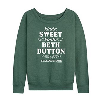 Women's Yellowstone Kinda Sweet Kinda Beth Dutton French Terry Long Sleeve Tee