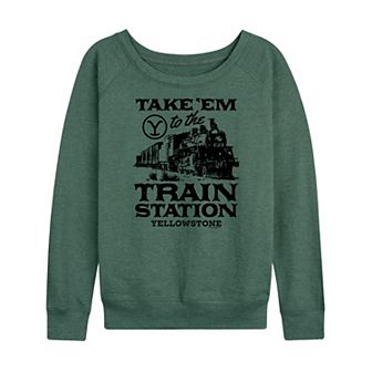 Women's Yellowstone Take 'Em To Train Station French Terry Long Sleeve Tee
