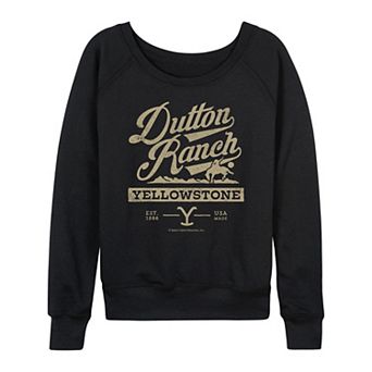 Women's Yellowstone Dutton Ranch Collegiate French Terry Long Sleeve Tee