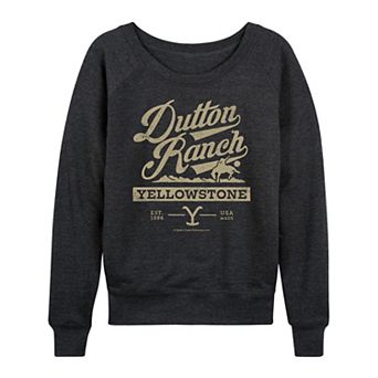 Women's Yellowstone Dutton Ranch Collegiate French Terry Long Sleeve Tee