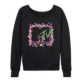Women's MTV Floral Logo French Terry Long Sleeve Tee