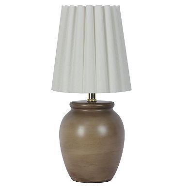 Gray Pleated Shade Accent Lamp
