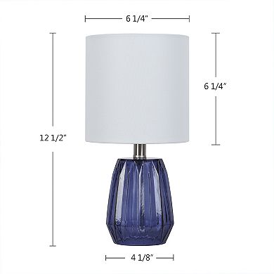 Blue Glass Accent Lamp