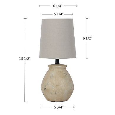 Rustic Beige Accent Lamp