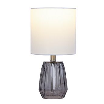 Gray Glass Table Lamp