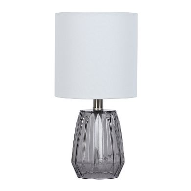 Gray Glass Table Lamp