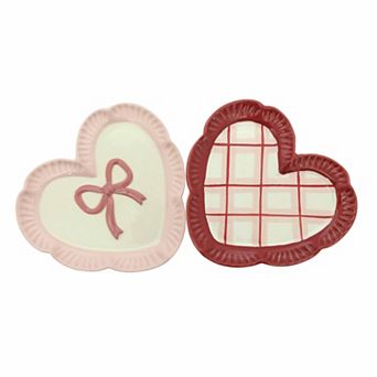 Celebrate Together™ Valentine's Day 2 pc Ruffle Heart Appetizer Plate Set