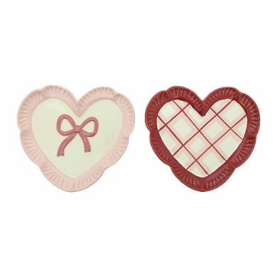Celebrate Together™ Valentine's Day 2-pc. Ruffle Heart Appetizer Plate Set