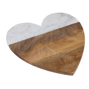 Celebrate Together™ Valentine's Day Heart Marble & Wood Serving Board