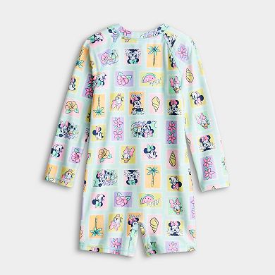 Baby & Toddler Girl Jumping Beans® Disney's Minnie Mouse Adaptive Rash Guard Romper