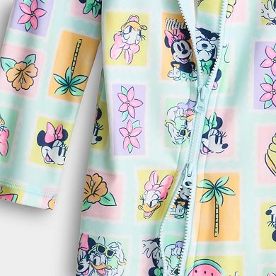 Baby & Toddler Girl Jumping Beans® Disney's Minnie Mouse Adaptive Rash Guard Romper