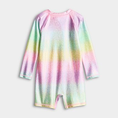 Baby & Toddler Girl Jumping Beans® Adaptive Rash Guard Romper