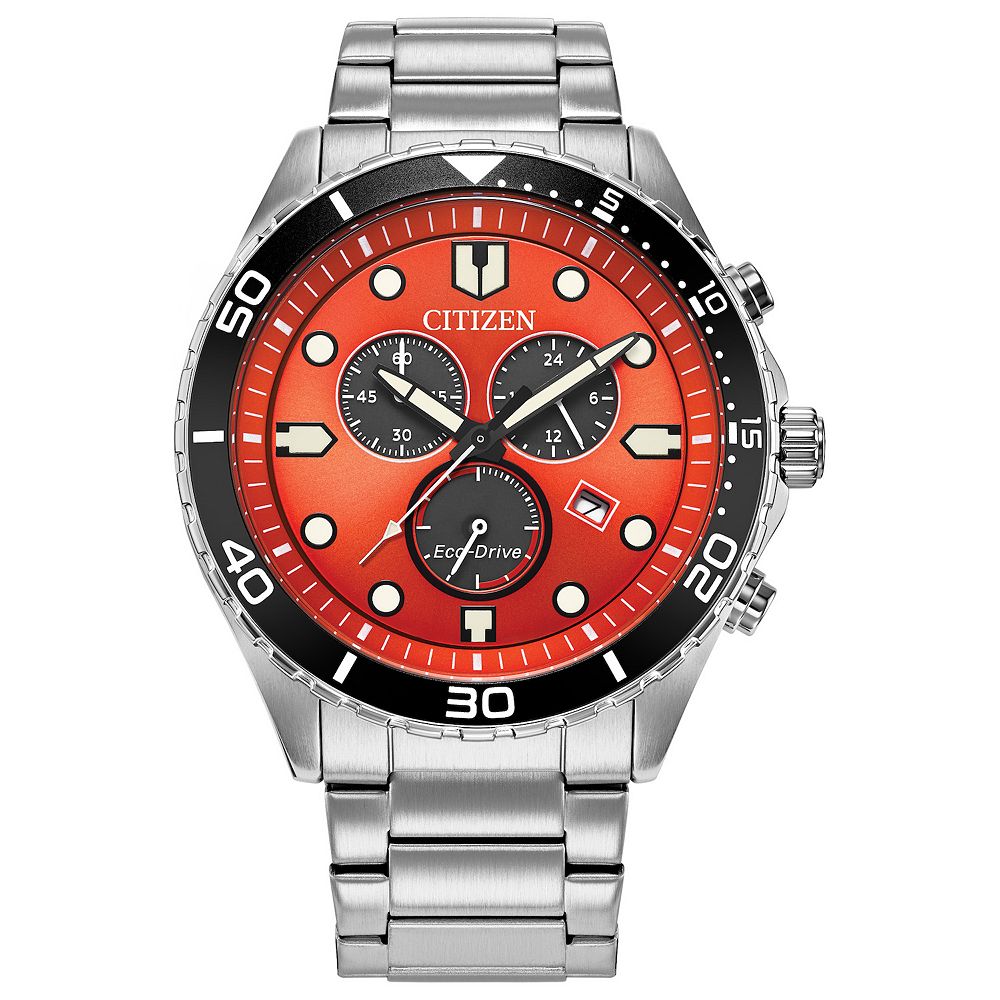 Citizen Men's 43mm Chronograph Stainless Steel Bracelet Watch