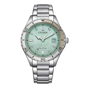 Citizen Eco-Drive Women's Marine Lady Stainless Steel Crystal Accent Dial Watch - FE6170-88L