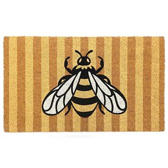 Celebrate Together™ Spring Yellow Striped Bee Coir Doormat
