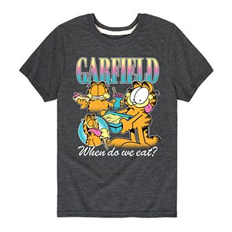 Boys 8-20 Garfield When Do We Eat? Graphic Tee
