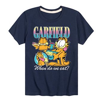 Boys 8-20 Garfield When Do We Eat? Graphic Tee