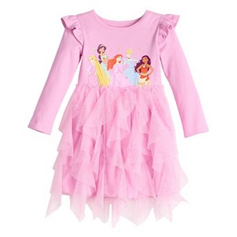 Baby & Toddler Girl Jumping Beans® Disney's Rapunzel, Jasmine, Ariel, Cinderella & Moana Flutter Cascading Ruffle Tutu Dress