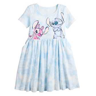 Baby & Toddler Girl Jumping Beans® Disney's Lilo & Stitch Angel & Stitch Core Short Sleeve Jersey Dress