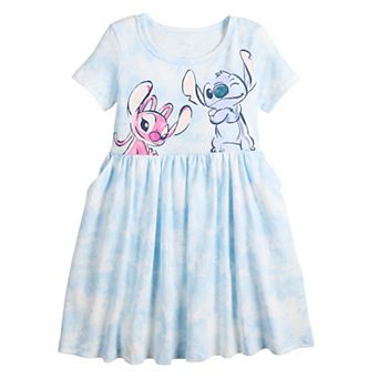Baby & Toddler Girl Jumping Beans® Disney's Lilo & Stitch Angel & Stitch Core Short Sleeve Jersey Dress