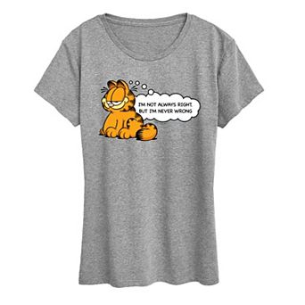 Women's Garfield I'm Not Always Right Graphic Tee