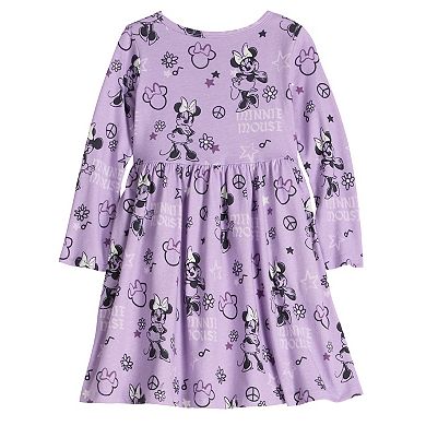 Baby & Toddler Girl Jumping Beans® Disney's Minnie Mouse Long Sleeve Jersey Dress