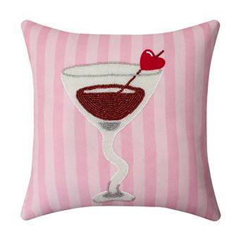 Celebrate Together™ Valentine's Day Pink Martini Decorative Throw Pillow