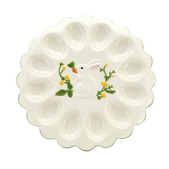Celebrate Together™ Easter Bunny & Carrot Scallop Egg Plate