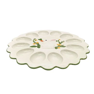 Celebrate Together™ Easter Bunny & Carrot Scallop Egg Plate