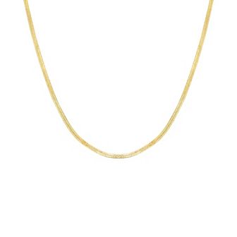 PRIMROSE Herringbone Chain Necklace With Cubic Zirconia Accent