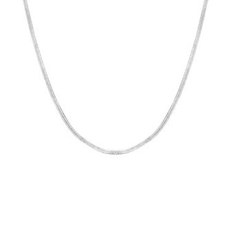PRIMROSE Herringbone Chain Necklace With Cubic Zirconia Accent