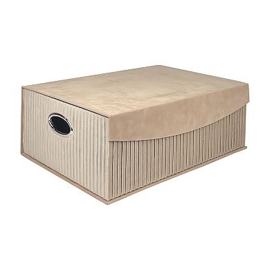 Belle Maison Large Flip-Top Velvet Storage Box