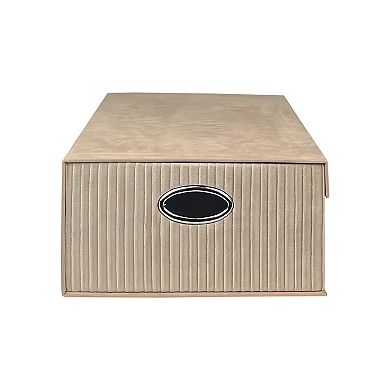 Belle Maison Large Flip-Top Velvet Storage Box