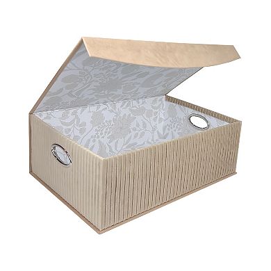 Belle Maison Large Flip-Top Velvet Storage Box