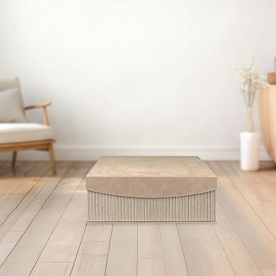 Belle Maison Large Flip-Top Velvet Storage Box