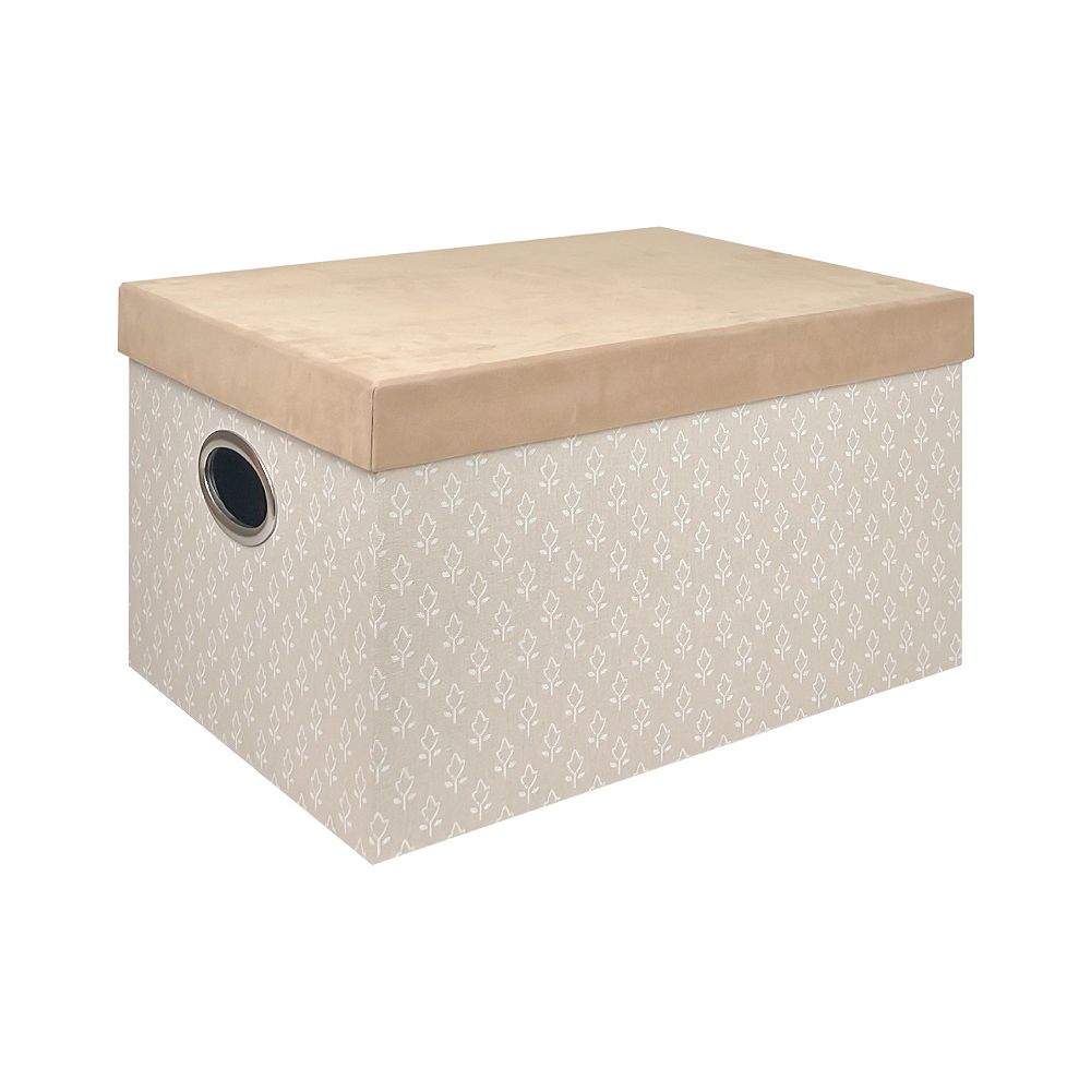 Belle Maison Medium Suede Lidded Storage Box