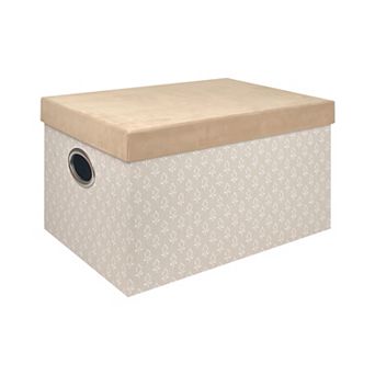 Belle Maison Medium Suede Lidded Storage Box
