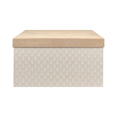 Belle Maison Medium Suede Lidded Storage Box