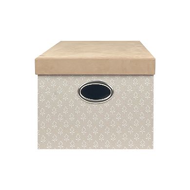 Belle Maison Medium Suede Lidded Storage Box