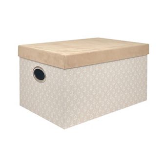 Belle Maison Large Suede Lidded Storage Box
