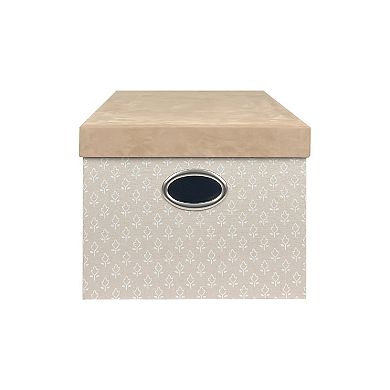 Belle Maison Large Suede Lidded Storage Box