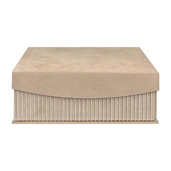 Belle Maison Medium Flip-Top Velvet Storage Box